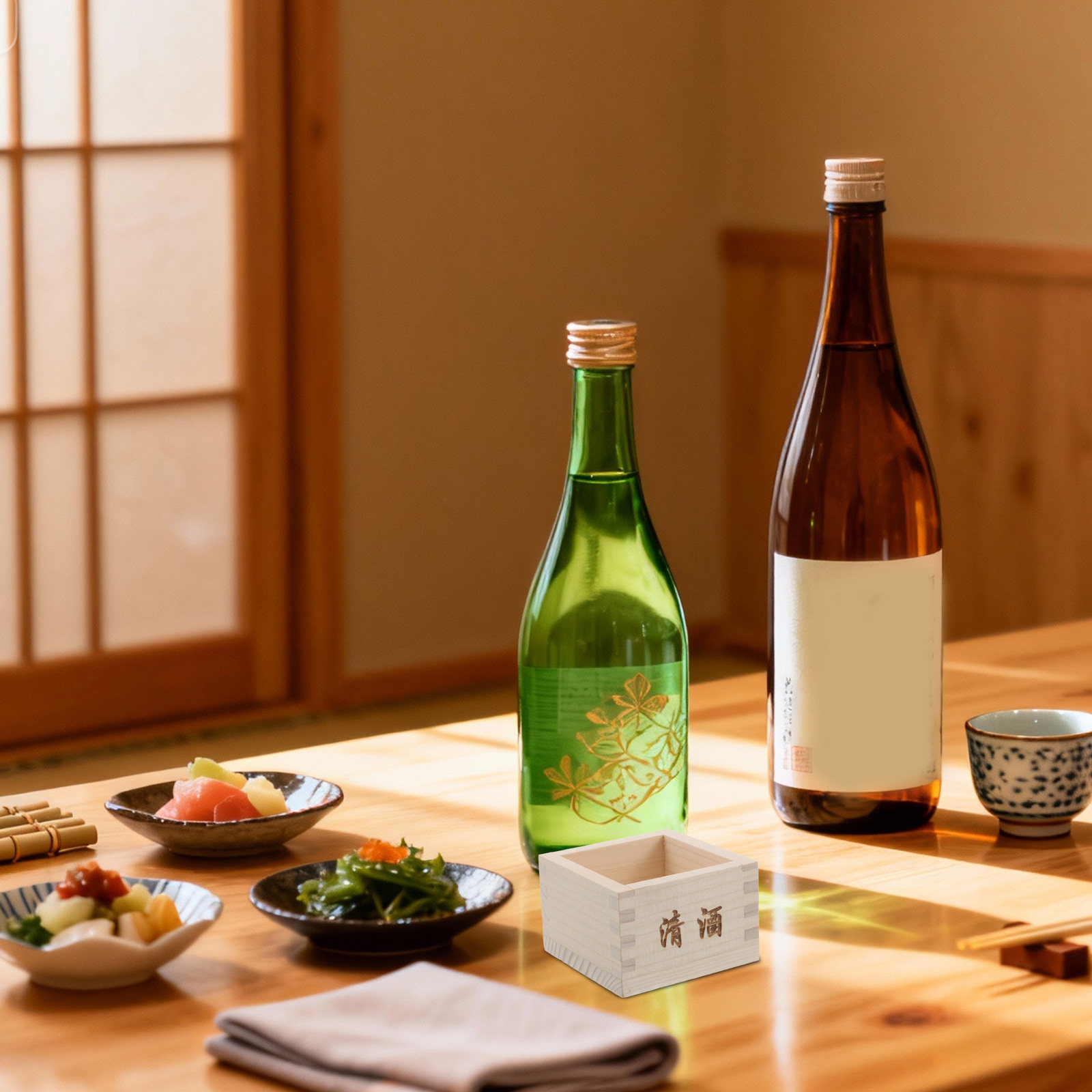 2Pcs Wooden Sake Masu Box Trad - огляд і ціна Japanese Restaurant Lifestyle