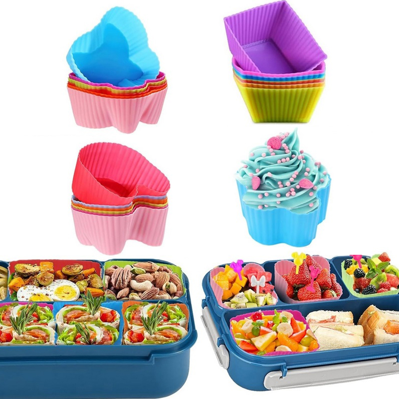 8PCS Silicone Lunch Box Divide - огляд і ціна Bento Box